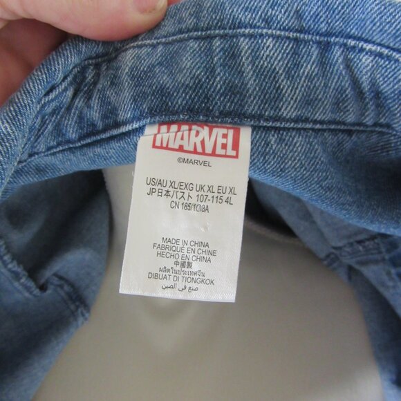 Marvel Disney Denim Trucker Jacket Doctor Strange America Chavez Size XL - Picture 12 of 16